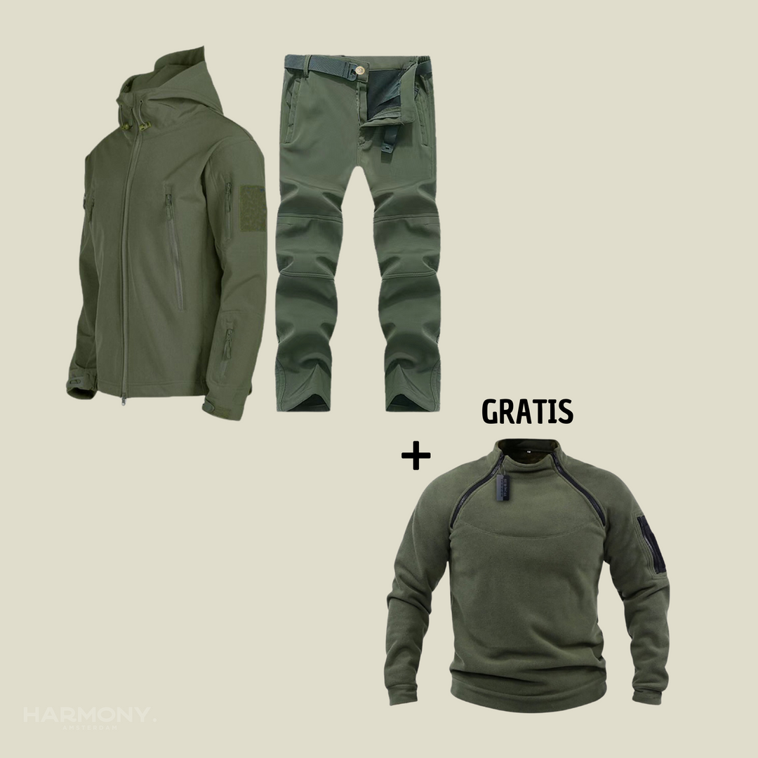 Nick™ | Militair waterdicht pak + Gratis Trekker fleece